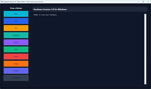 HardwareScanner 3.0 Screenshot