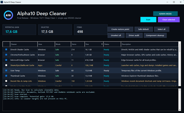 Alpha10 Deep Cleaner Screenshot
