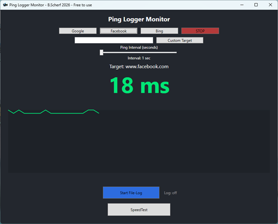 Ping-Logger-Tool Screenshoot