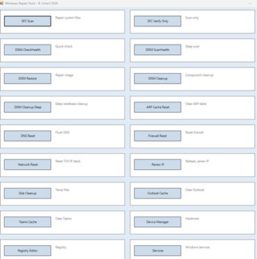 Winrepair Tool Screenshot
